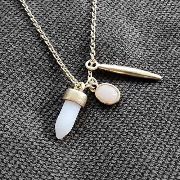 Universal Thread Semi-Precious Rose Quartz Rejuvination Harmony Cluster Necklace - Picture 9 of 15